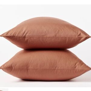 Coyuchi Organic Crinkled Percale Pillowcases (set of 2) NWT